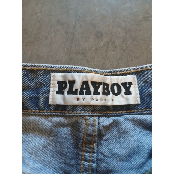 Playboy Pacsun Slim Jeans Mens 29 x30 Act 30 X 28 Blue Denim Bunny Zip Pockets. - Picture 5 of 9